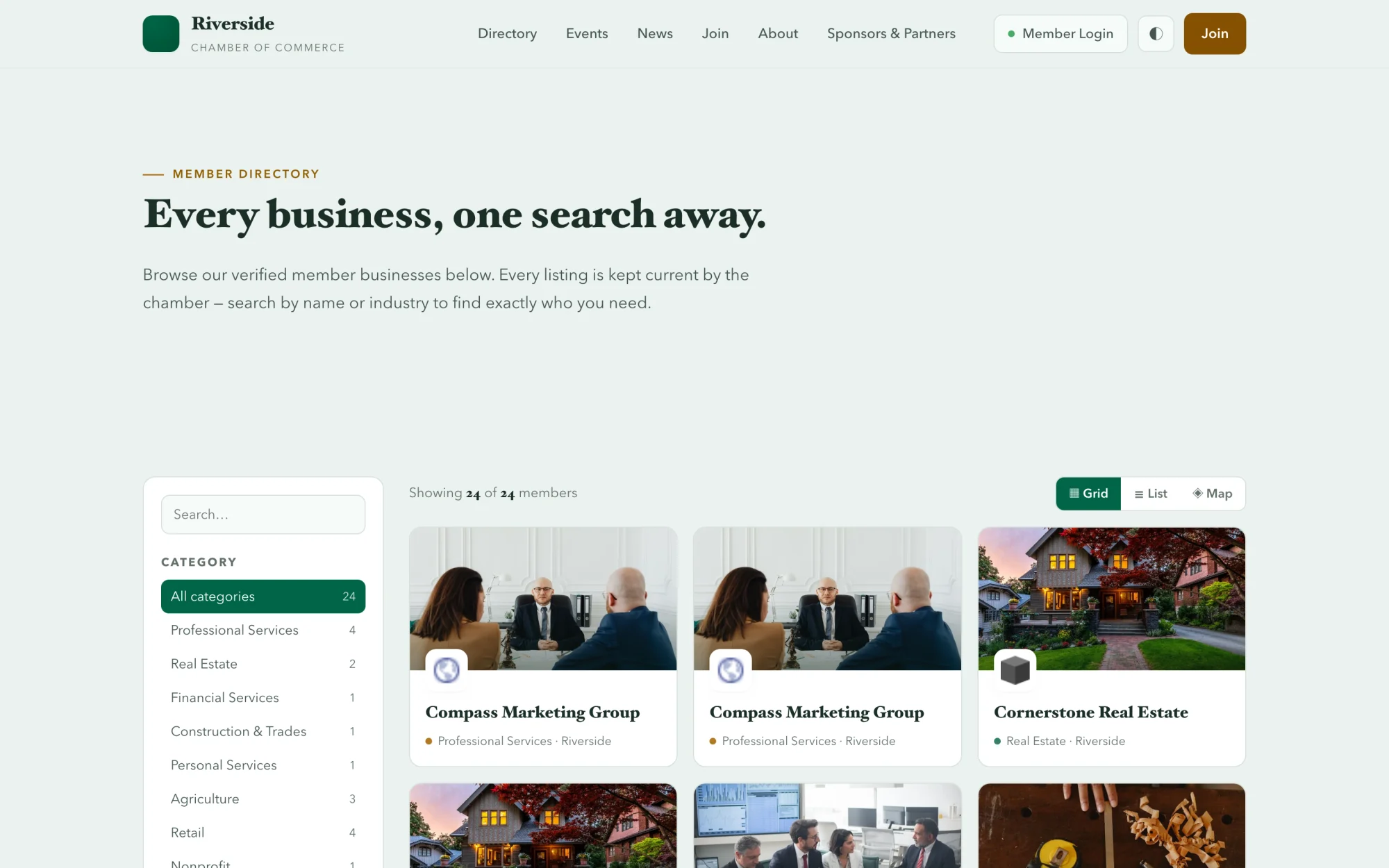 Chamber Culture Sites living member directory